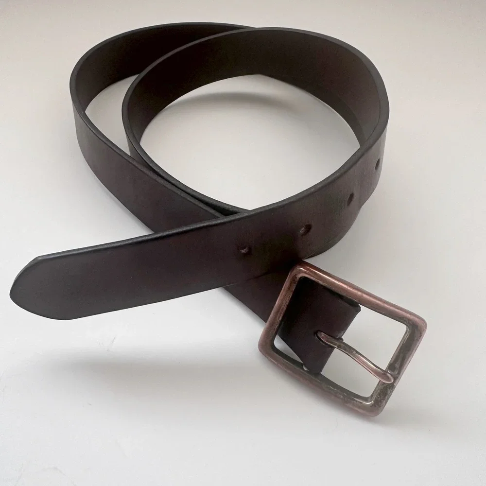 Old Navy Mens Brown Genuine Italian Leather Belt Size 40 Made in USA
